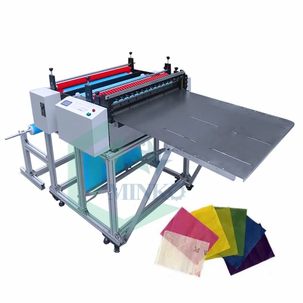 Automatic Non-Woven Fabrics Paper Cutting Machine Plastic Film Slitting ...