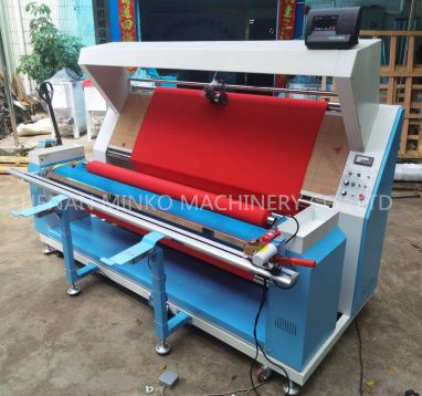 Textile Counter Machine Automatic Fabric Roller Inspection Measuring Textile Fabric Re Rolling ...