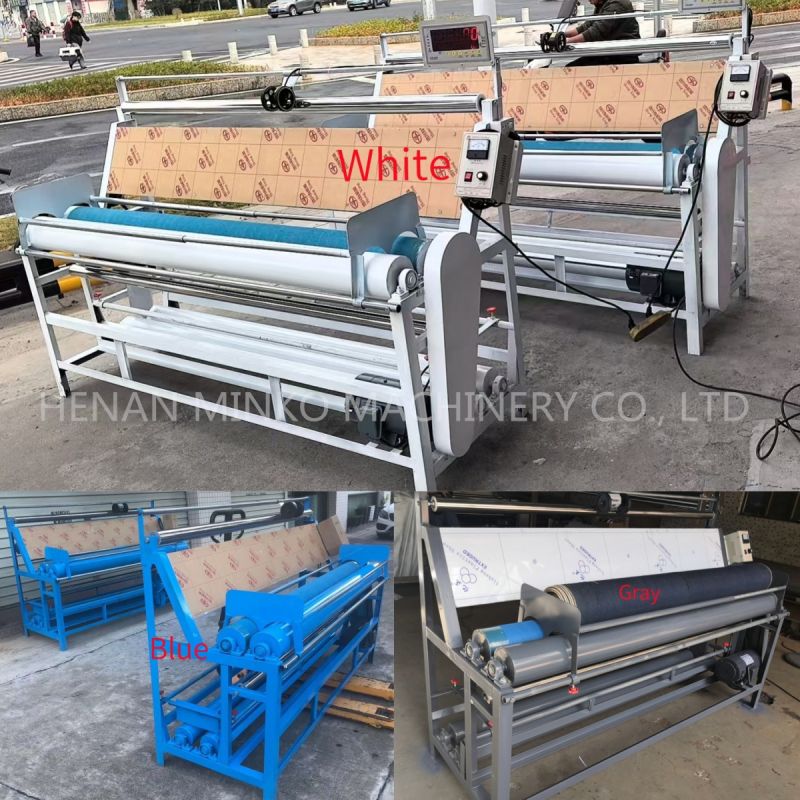 Textile Counter Machine Automatic Fabric Roller Inspection Measuring Textile Fabric Re Rolling ...